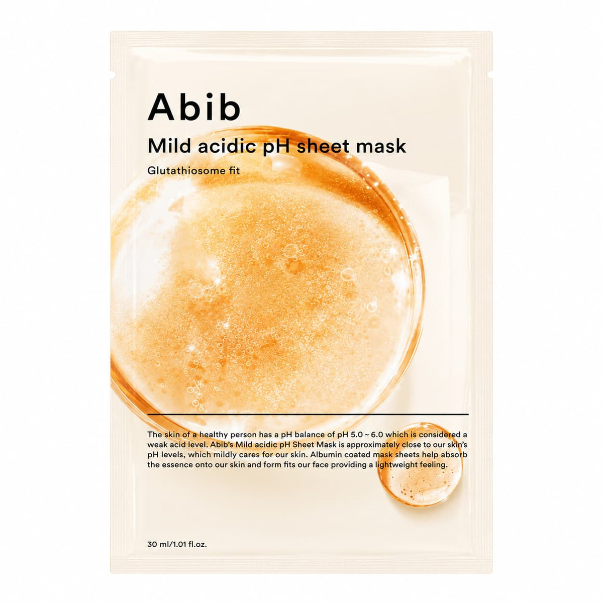 Abib Mild Acidic pH Sheet Mask Glutathiosome Fit