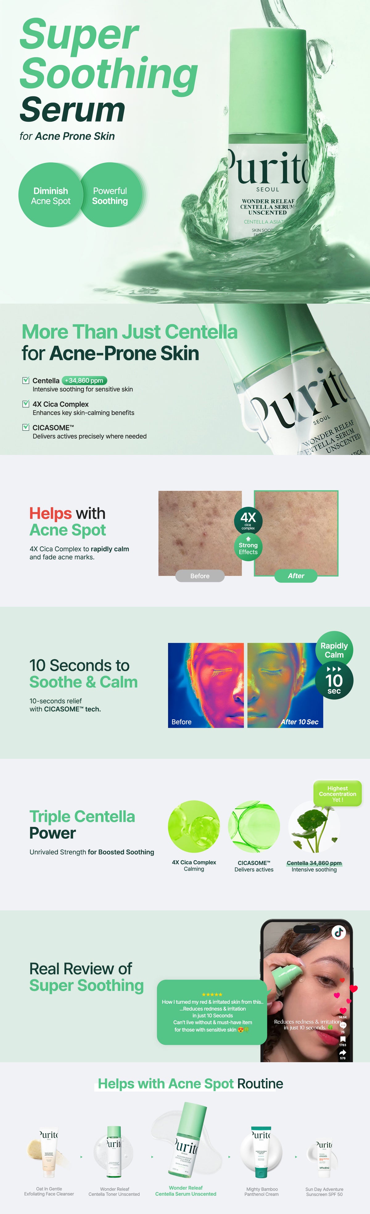 PURITO SEOUL - Wonder Releaf Centella Serum Unscented