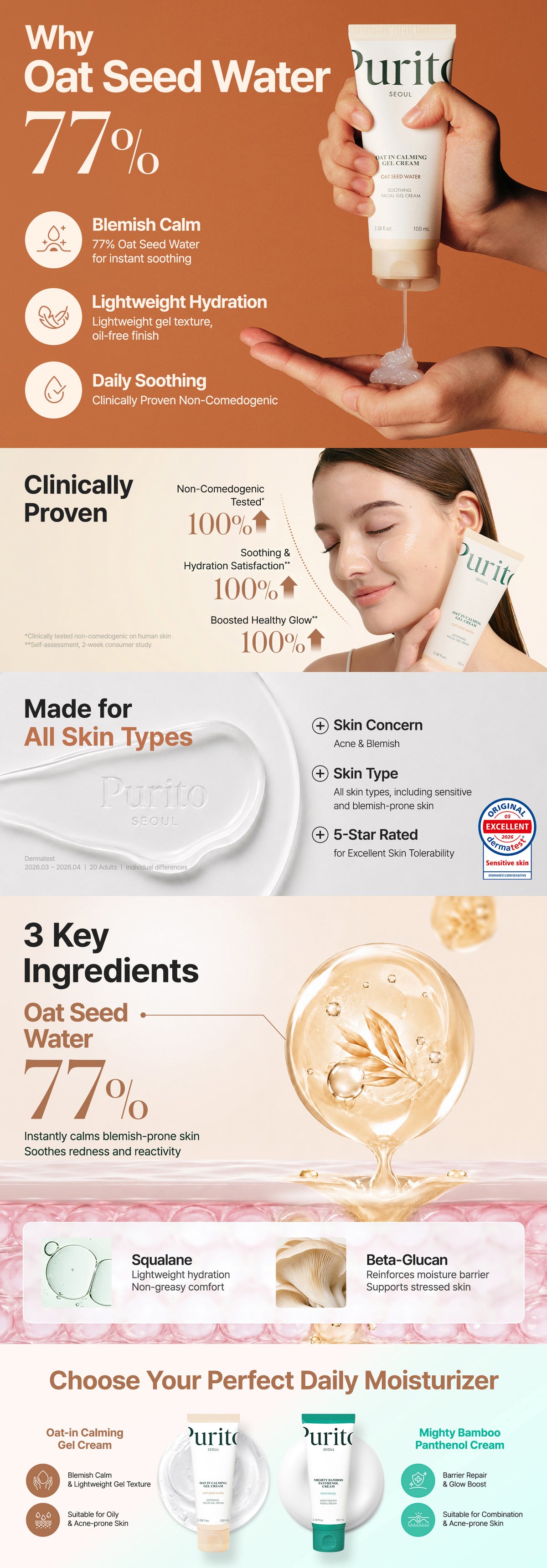 PURITO SEOUL - Oat-in Calming Gel Cream