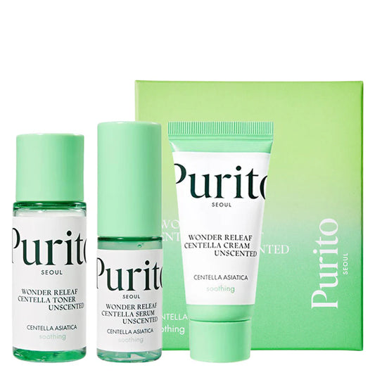 PURITO Wonder Releaf Centella Mini Kit Unscented 3 PCs